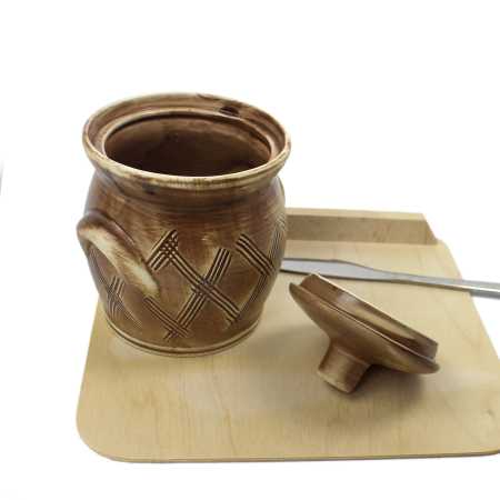 Schmalztopf 0,7 L - Karo Rustikal