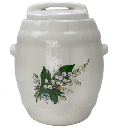 Gurkenfass mit verschiedenen MaiglöckchenMotiv