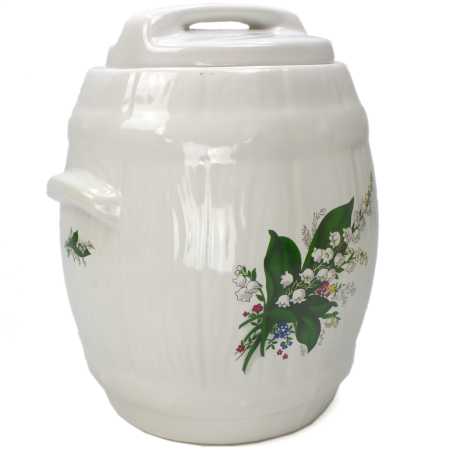 Gurkenfass mit verschiedenen MaiglöckchenMotiv