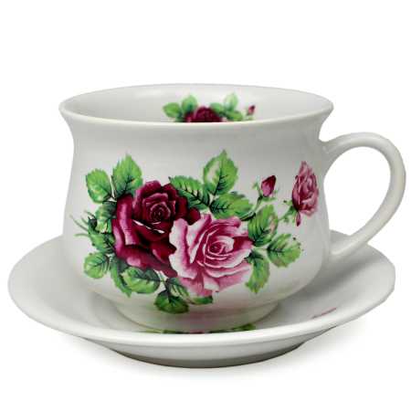 Tasse 0,3 l + Untertasse - Type Maria - Rosen