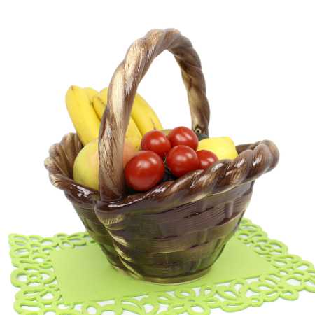 Korb für Obst - Karo Rustikal