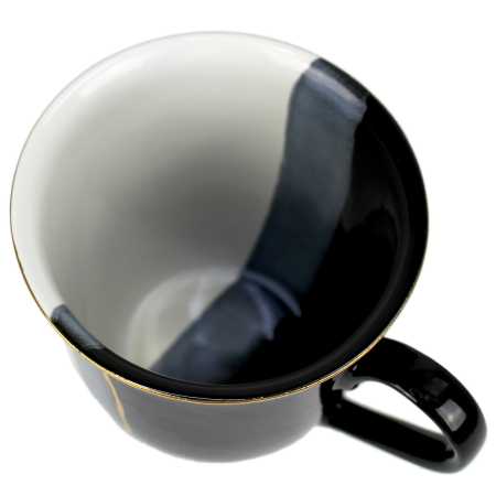 Becher 0,4 l Carlos - Schwarz - Weiß - Gold