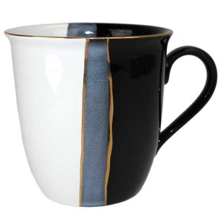 Becher 0,4 l Carlos - Schwarz - Weiß - Gold