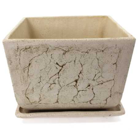 groß Bonsai-Schale 29 cm mit Untersetzer