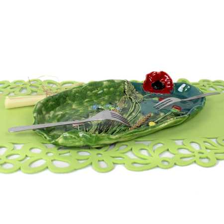 Platte 33 cm - Wiesenmotiv 3D