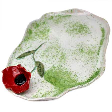 Platte 35 cm - Wiesenmotiv 3D