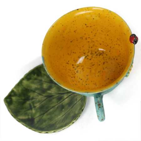 Tasse 0,35 l + Untertasse - Sonneblumen 3D
