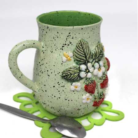 Becher 500 ml - Erdbeeren 3D