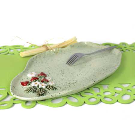 Platte 36 cm - Erdbeeren 3D