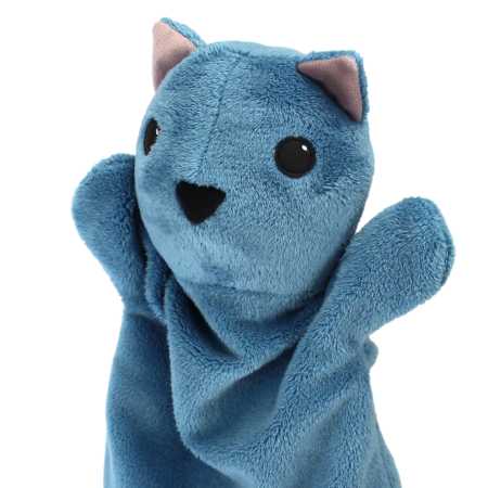 Handpuppe hellblaue Katze