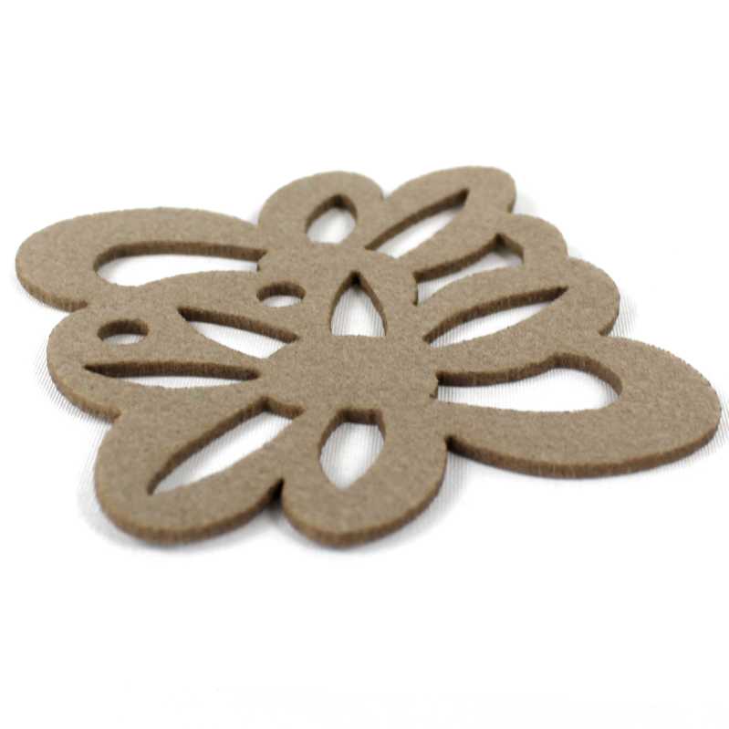 Filzuntersetzer POLA 10 x 10 cm in Beige