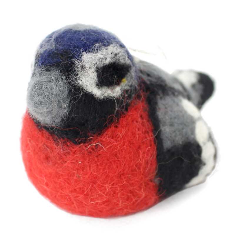 Filzvogel in Gelb / Grün / Grau