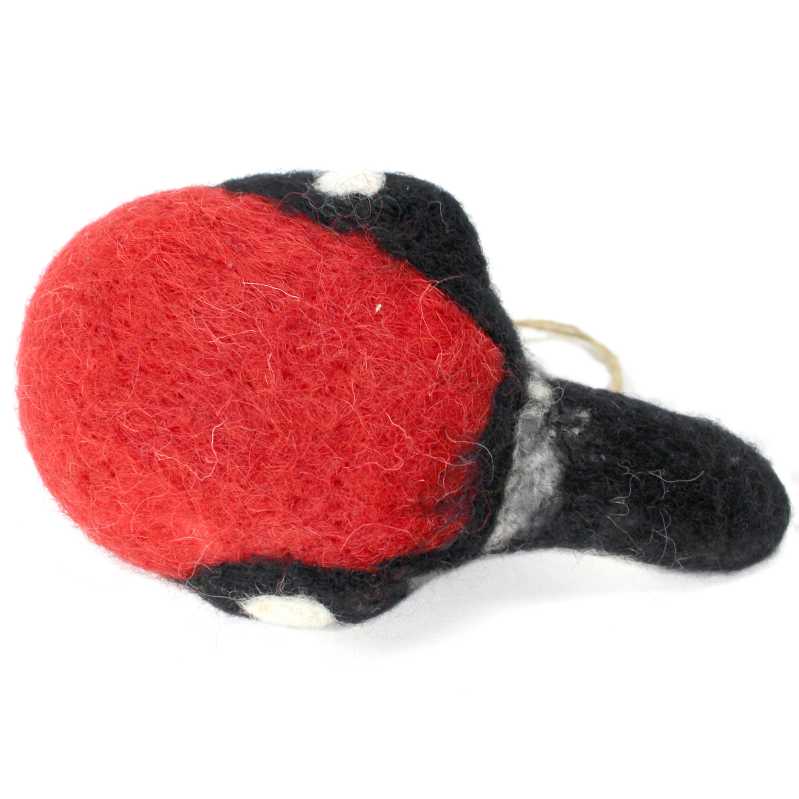 Filzvogel in Gelb / Grün / Grau