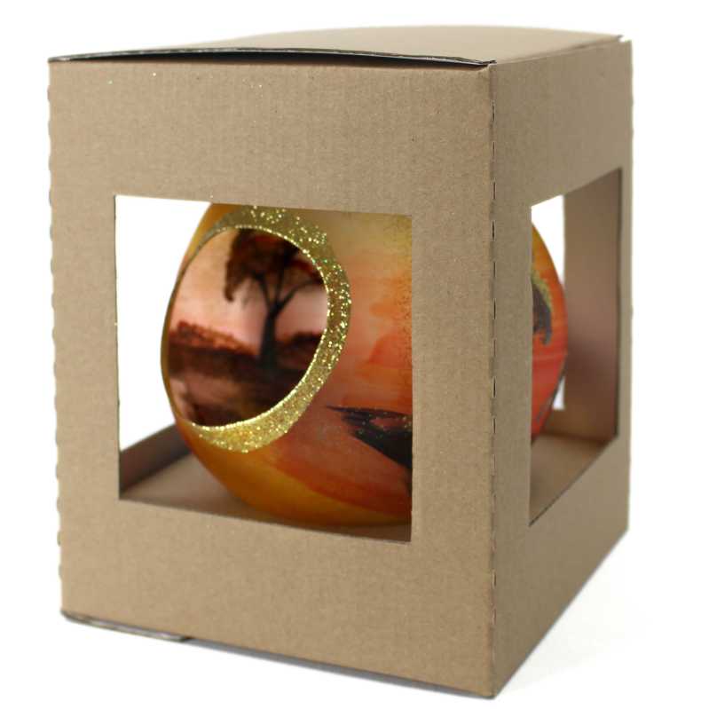 teelichtkugel verpackt als geschenk