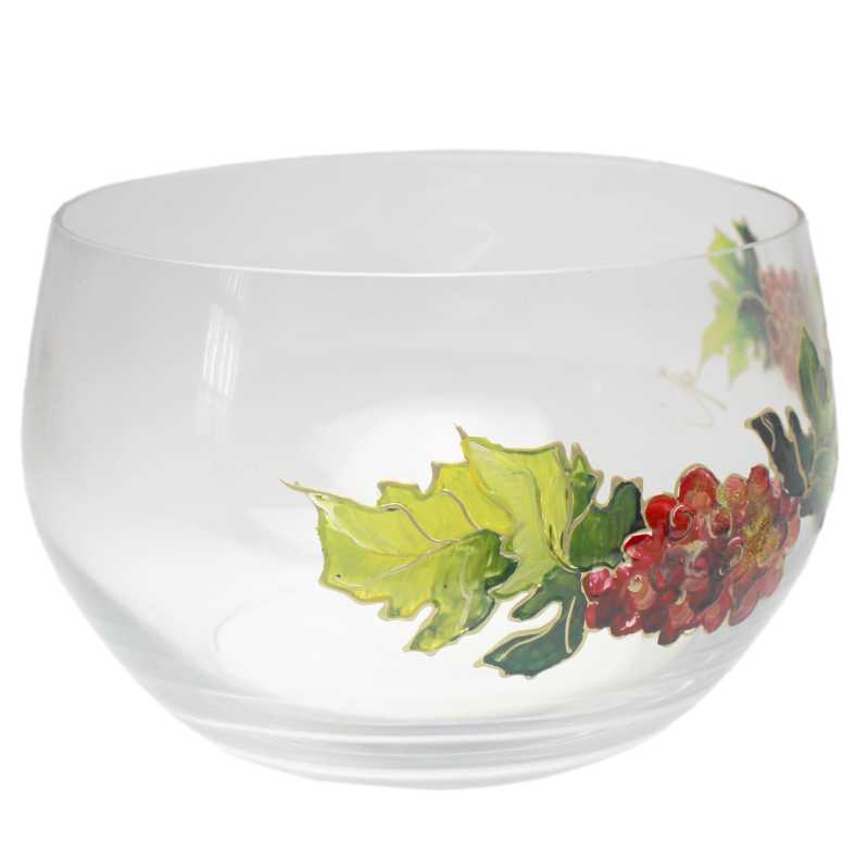 Glasschale - Vogelbeeren Motiv