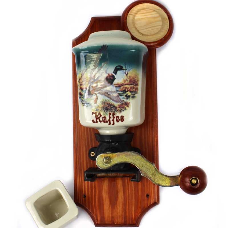 Wandkaffeemühle - wildmotiv - enten