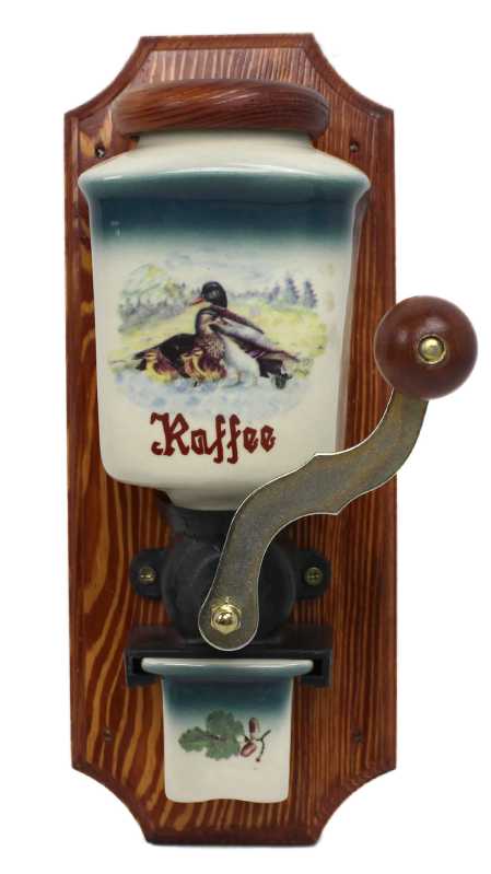 Wandkaffeemühle - wildmotiv - enten