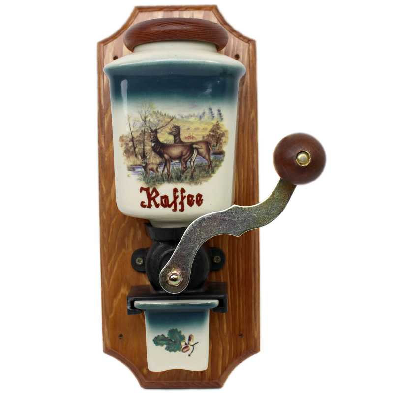 Wandkaffeemühle - wildmotiv - hirsche