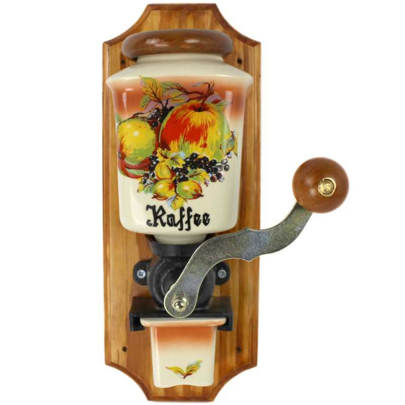Wand - Kaffemühle mit Obst