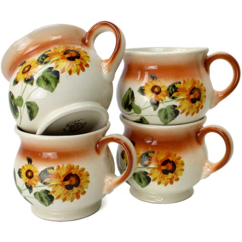 4er-Set Becher 0,35 l - Sonnenblumen