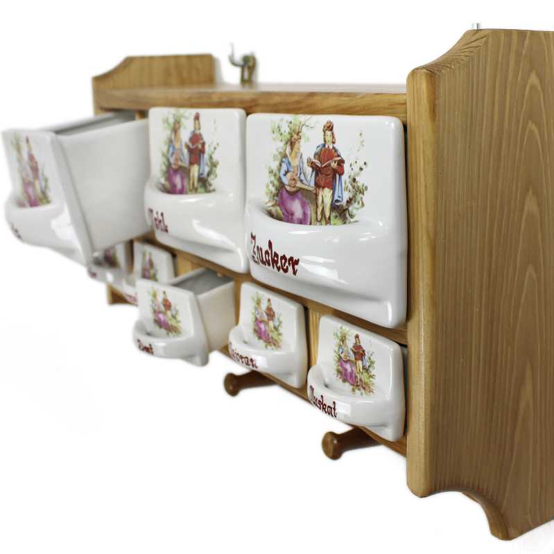 Gewürzregal, klein, Liebespaar Motiv