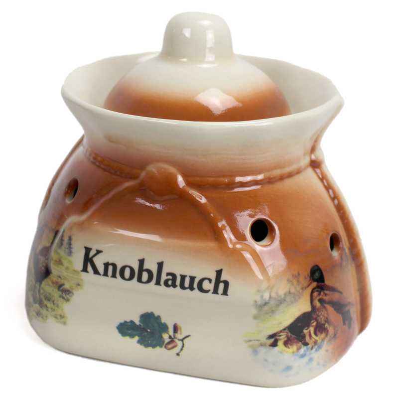 Knoblauch Sack 1 l - Wildmotiv Braun