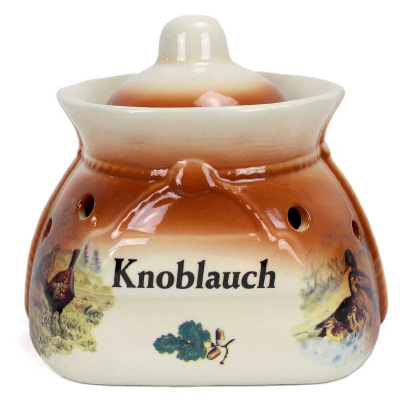 Knoblauch Sack 1 l - Wildmotiv Braun