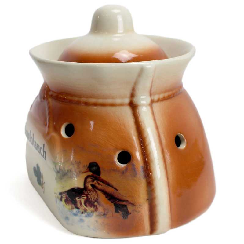 Knoblauch Sack 1 l - Wildmotiv Braun