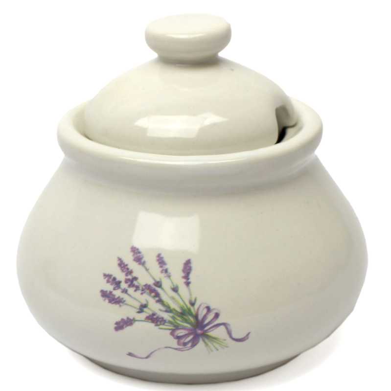 Zuckerdose verziert mit Lavender