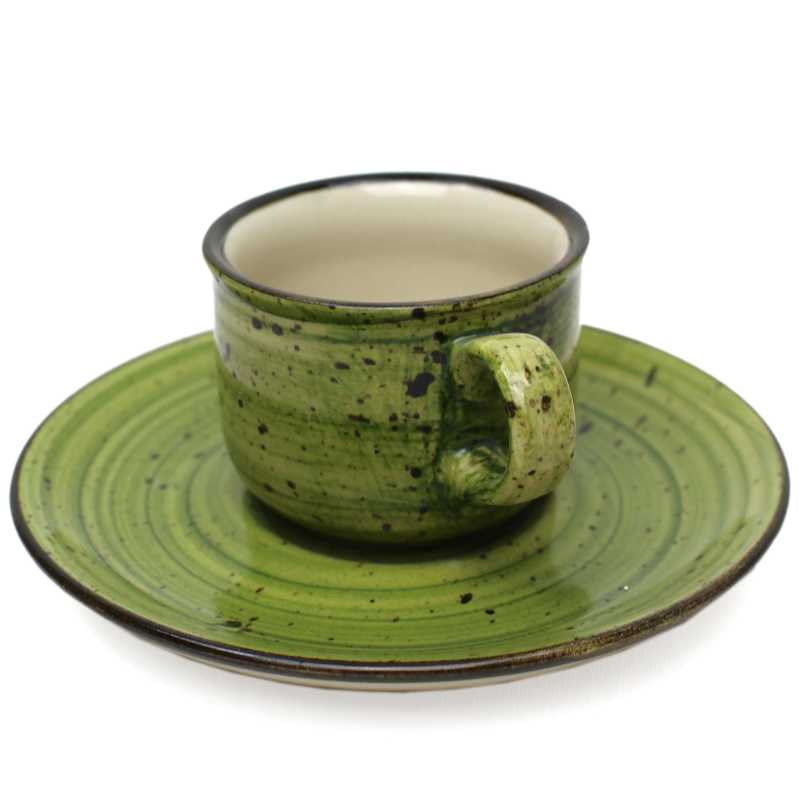 tasse 0,1 l mit untertasse in grün