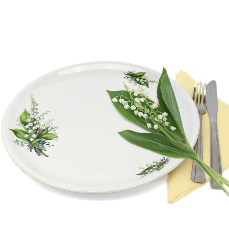 Teller 26 cm Maiglöckchen Motiv