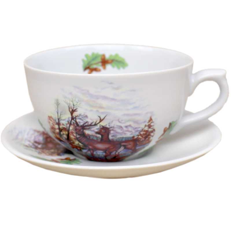 Tasse 0,25 l + Untertasse - Type Roxana - Wildmotiv