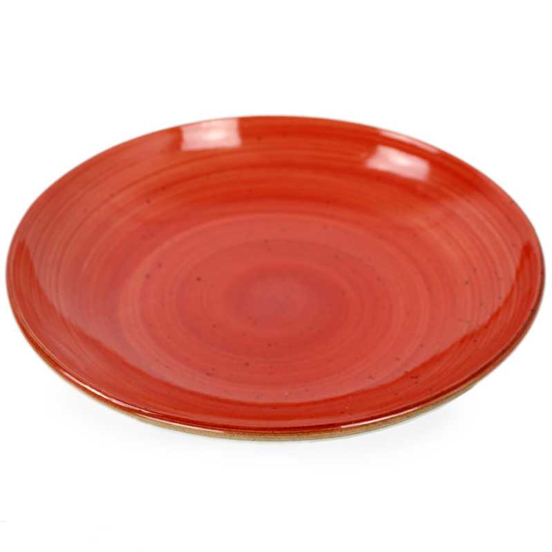suppenteller  mit durchmesser von 24 cm in rustic rot