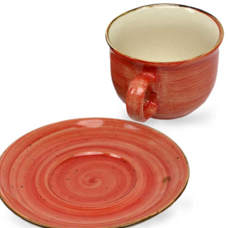 0,2l mit untertasse in rot