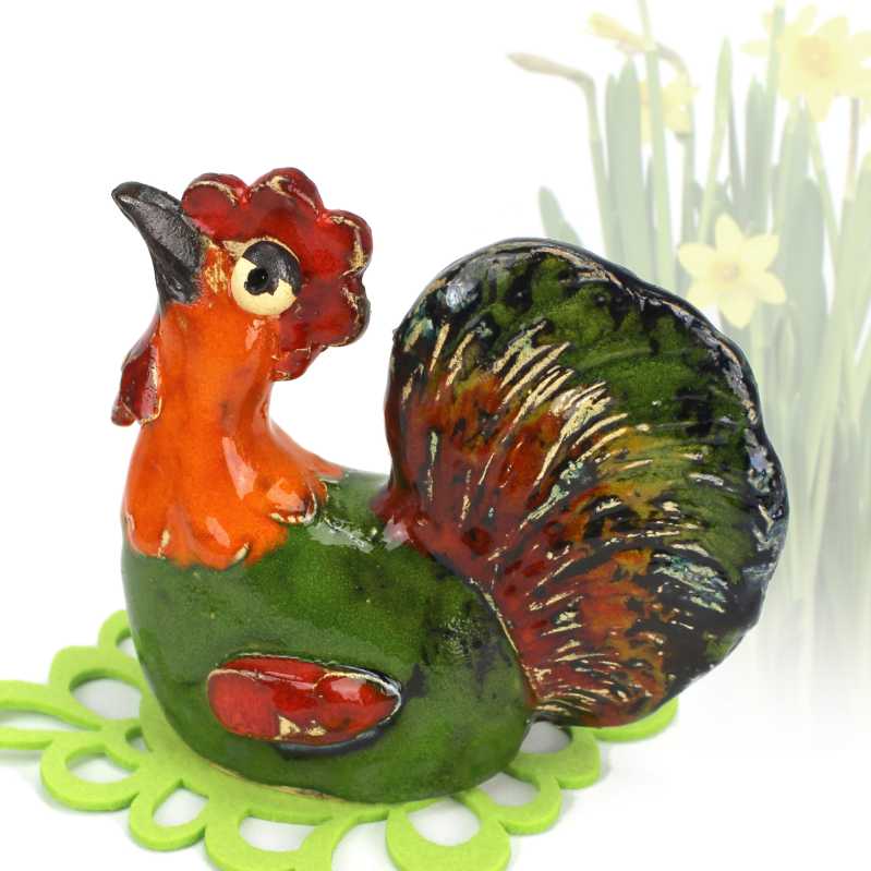 Keramik Figur Hahn