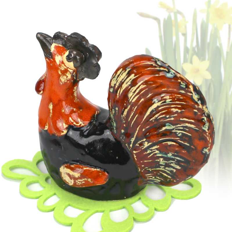 Keramik Figur Hahn