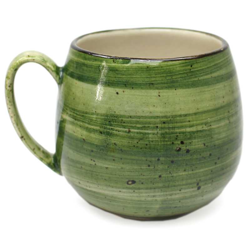 Tee- oder Kaffeebecher in rustic grün