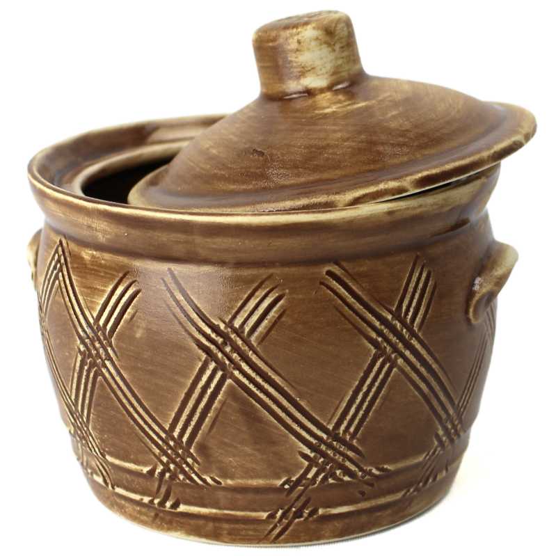 Schmalztopf 0,5 L - Karo Rustikal