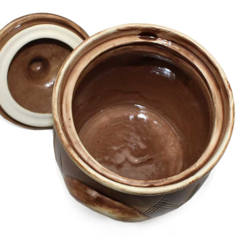 Schmalztopf 0,7 L - Karo Rustikal