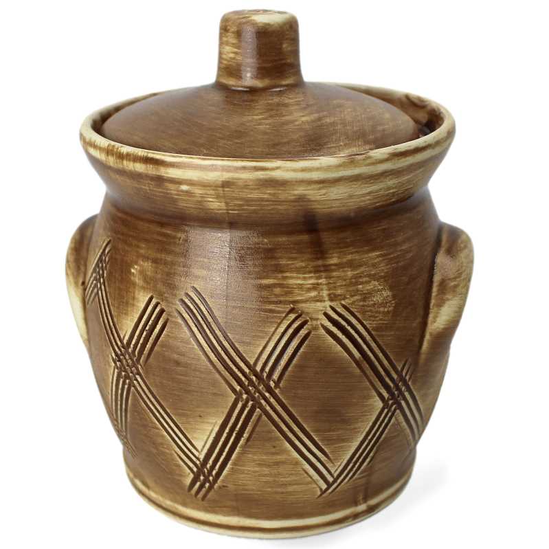 Schmalztopf 0,7 L - Karo Rustikal