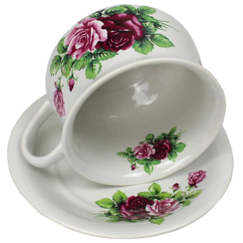 Tasse 0,3 l + Untertasse - Type Maria - Rosen