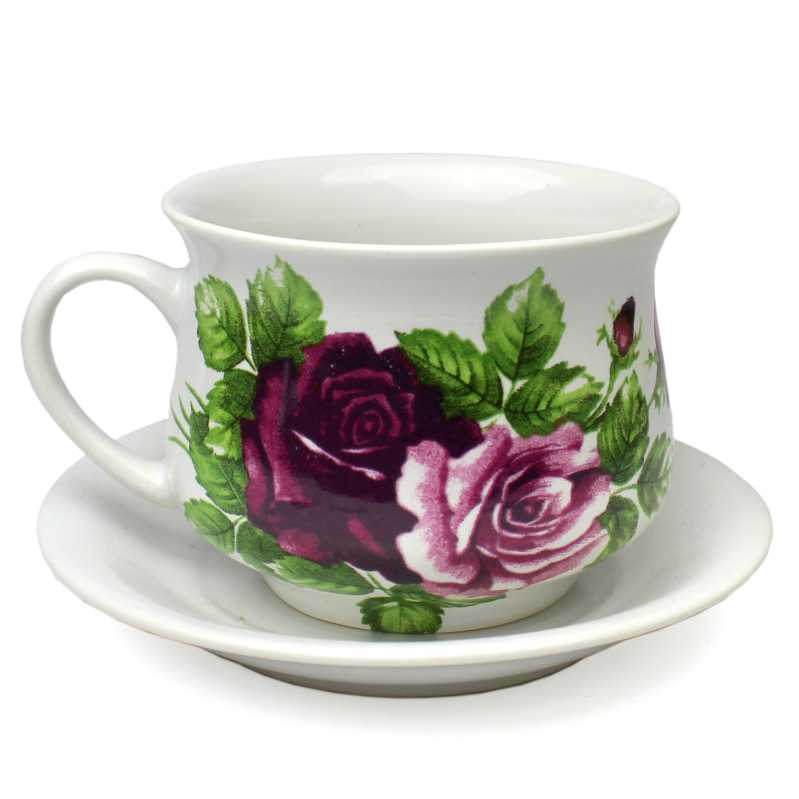 Tasse 0,3 l + Untertasse - Type Maria - Rosen