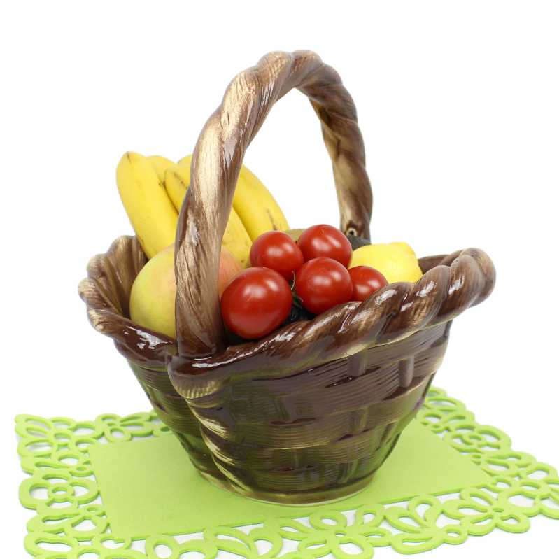 Korb für Obst - Karo Rustikal
