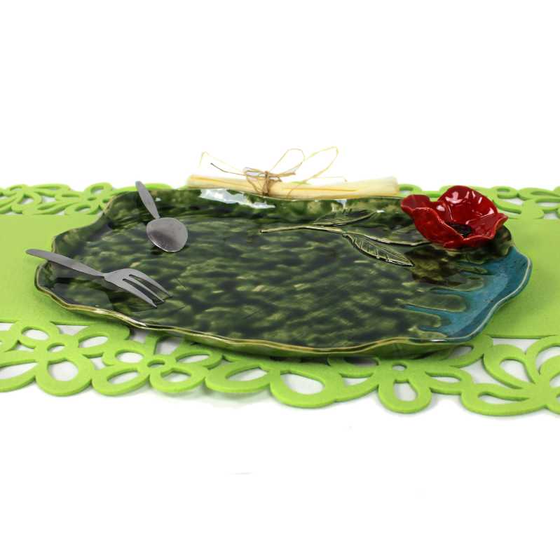 Platte 36 cm - Wiesenmotiv 3D