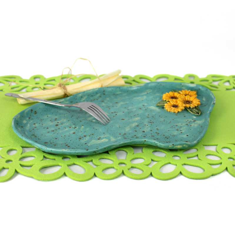 Platte 33 cm - Sonnenblumen 3D