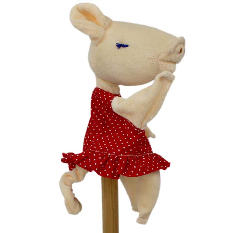 Schweinchen Mädchen im Kleid