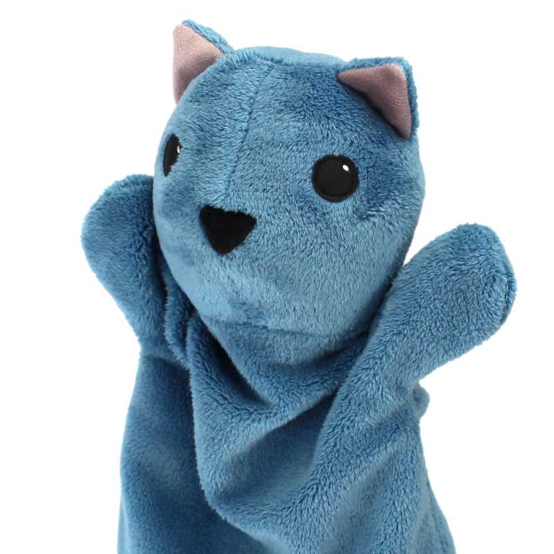 Handpuppe hellblaue Katze