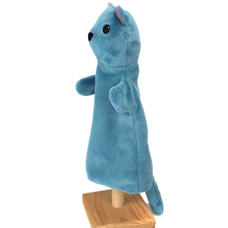Handpuppe hellblaue Katze