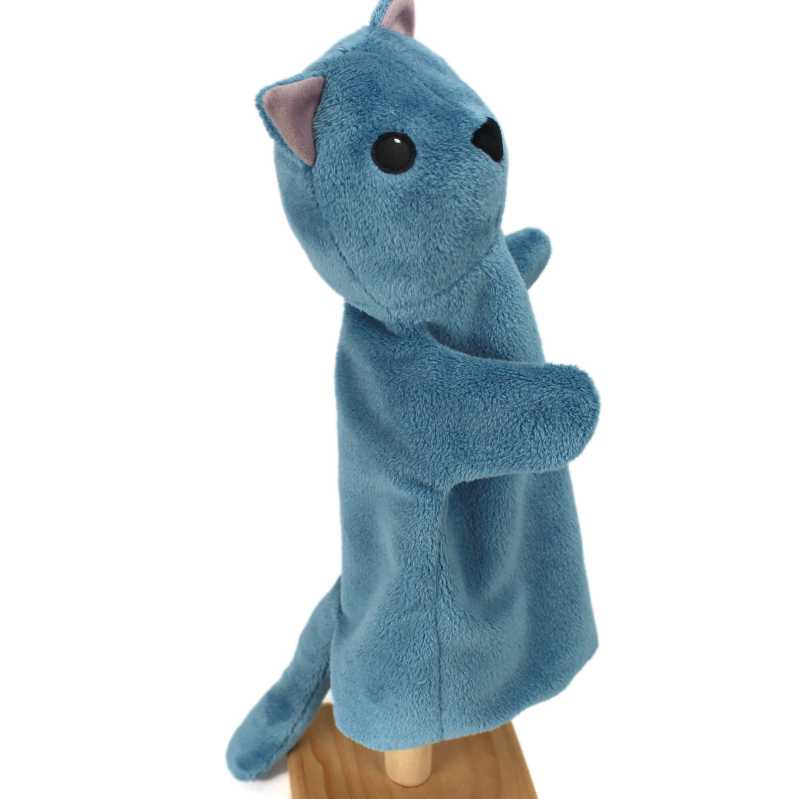 Handpuppe hellblaue Katze