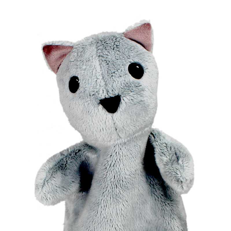 Handpuppe hellblaue Katze